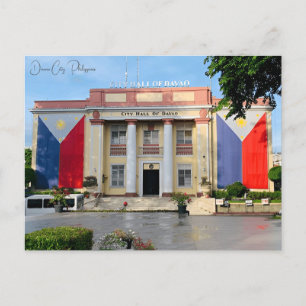 Vintage reizen Davao City Filipijnen vakantie Briefkaart