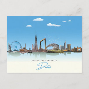 vintage reizen Dubai Verenigde Arabische Emiraten  Briefkaart