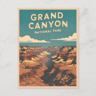 Vintage Reizen Grand Canyon Retro Schilderachtig Briefkaart