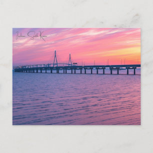 Vintage reizen Incheon Zuid-Korea stad retro Briefkaart