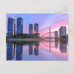 Vintage reizen Incheon Zuid-Korea stad retro Briefkaart