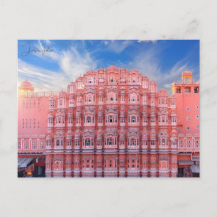 Vintage reizen Jaipur India Kleurrijke Rajasthan Briefkaart