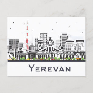 Vintage reizen Jerevan Armenië Ararat City Briefkaart