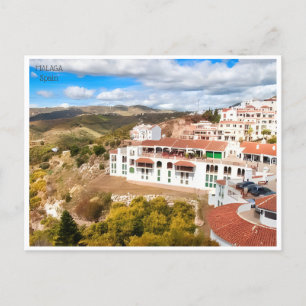 vintage reizen Malaga Spanje Alcazaba stad Briefkaart