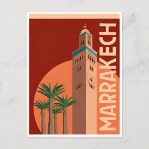 Vintage Reizen Marokko maroc toerisme Marrakech Briefkaart