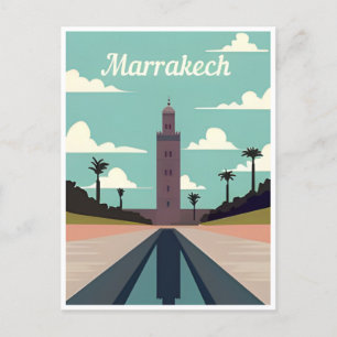 Vintage Reizen Marokko maroc toerisme Marrakech Briefkaart