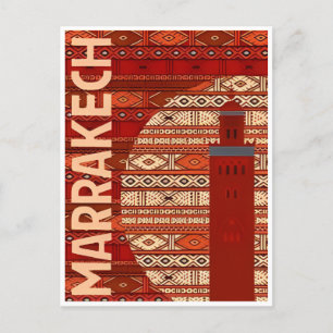 Vintage Reizen Marokko maroc toerisme Marrakech Briefkaart