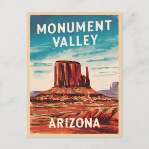 Vintage Reizen Monument Valley Arizona Retro Briefkaart