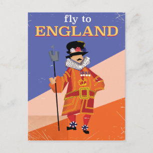 Vintage reizen naar Engeland poster Briefkaart