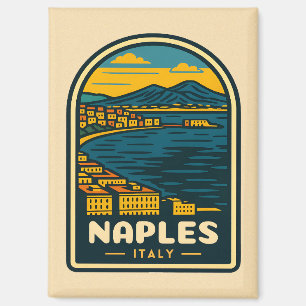 Vintage Reizen Napels Italië Retro Schilderachtig  Magneet