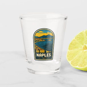 Vintage Reizen Napels Italië Retro Schilderachtig  Shot Glas