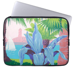 Vintage Reizen Poster Promoting Puerto Rico 2 Laptop Sleeve