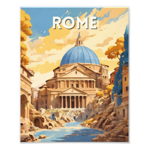 Vintage reizen poster   Rome Reisposter