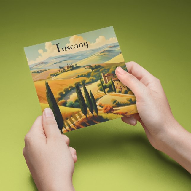 Vintage Reizen Poster Toscane platteland (Creator heeft geüpload)