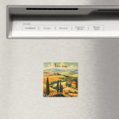 Vintage Reizen Poster Toscane platteland Magneet (Insitu (Vaatwasser))