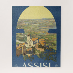 Vintage Reizen Poster van Assisi, Italië Legpuzzel