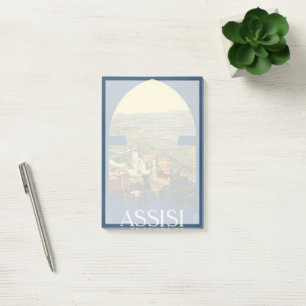Vintage Reizen Poster van Assisi, Italië Post-it® Notes