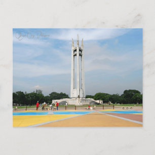 Vintage reizen Quezon City Filipijnen stad retro Briefkaart