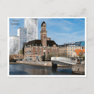 vintage reizen retro Malmö Zweden Suède Toerisme Briefkaart