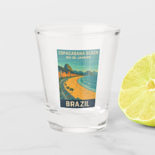 Vintage Reizen Rio de Janeiro Copacabana Beach Shot Glas
