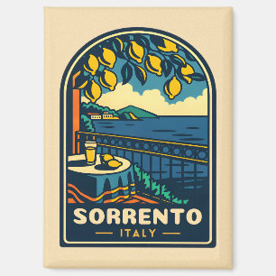 Vintage Reizen Sorrento Italië Kustretro Schildera Magneet