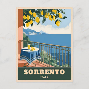 Vintage reizen Sorrento Italië Seaside Retro Briefkaart