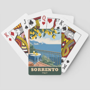Vintage reizen Sorrento Italië Seaside Retro Pokerkaarten