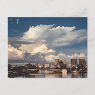 Vintage reizen Tainan Taiwan stad vakantie retro Briefkaart