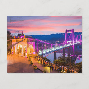 Vintage reizen Taoyuan Taiwan vakantie stad Briefkaart