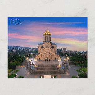 Vintage reizen Tbilisi Georgië Gebouwen Cityscape Briefkaart