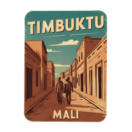 Vintage reizen Timboektoe Mali Afrika Retro Graphi Magneet