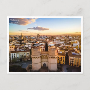 Vintage Reizen Valencia Spanje Retro Briefkaart