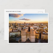 Vintage Reizen Valencia Spanje Retro Briefkaart (Voorkant / Achterkant)