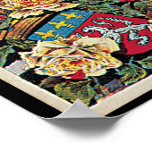 Vintage Reizen, Vliegtuigen, Lyon, Frankrijk Poster (Hoek)