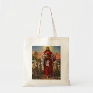 Vintage Religie, Christus de Goede Herder Kudde Tote Bag