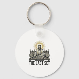 Vintage Religieus DJ The Last Set T-shirt ontwerp_ Sleutelhanger