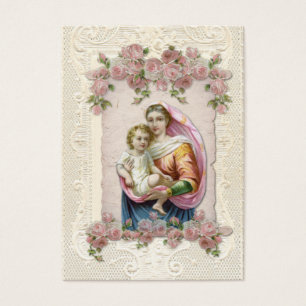 Vintage Religieux Vierge Marie Funérailles Catholi