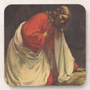 Vintage Religion Jezus Christus Hof van Gethsemane Bier Onderzetter