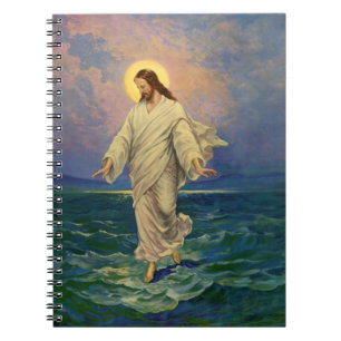 Vintage Religion, Jezus Christus loopt op water Notitieboek