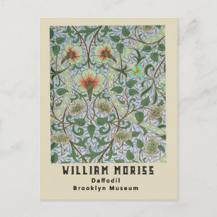 Vintage Remix William Morris Narcis Bloemmotief Briefkaart