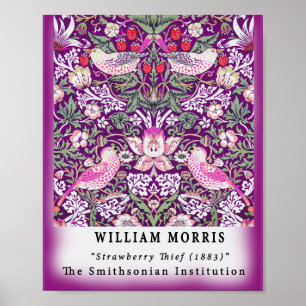 Vintage Remix William Morris Strawberry Thief  Poster