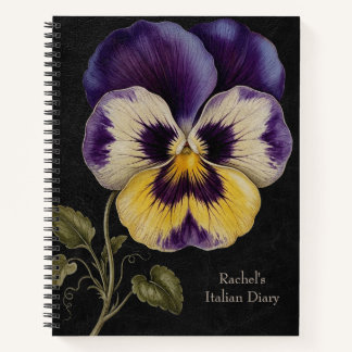 Vintage Renaissance Drieklauw (Viola tricolor) Notitieboek