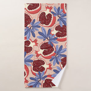 vintage repeating texture with stylized pomegranat