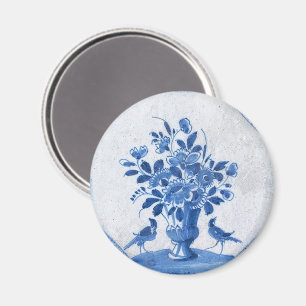 Vintage replica Frans landelijk chic blauw Delfts  Magneet