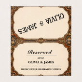 Vintage Reserved Seating Card (Outside Unfolded)