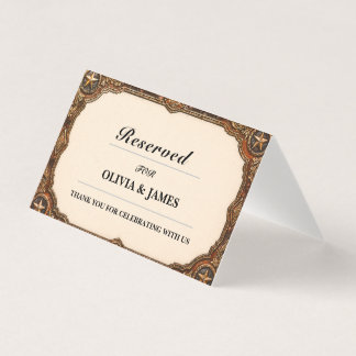 Vintage Reserved Seating Card Kaart