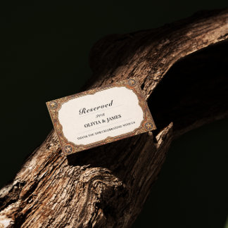 Vintage Reserved Seating Card Visitekaartje