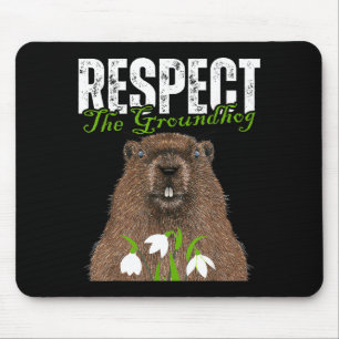 Vintage Respect De Bosmarmot Grappige Groundhog Da Muismat