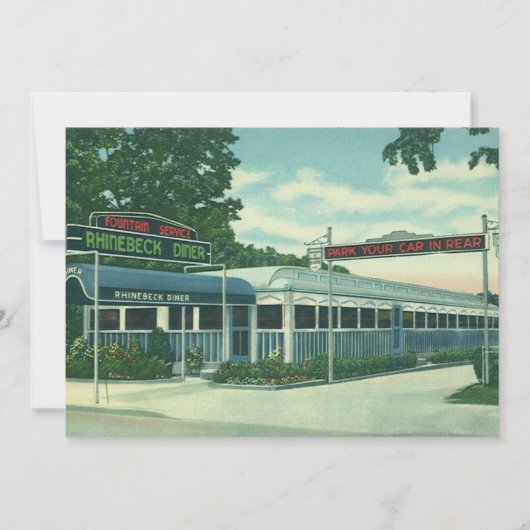 Vintage Restaurant, Retro Wegrestaurant Rhinebeck (Voorkant)