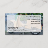 Vintage restaurantdeskundigen busi visitekaartje (Achterkant)